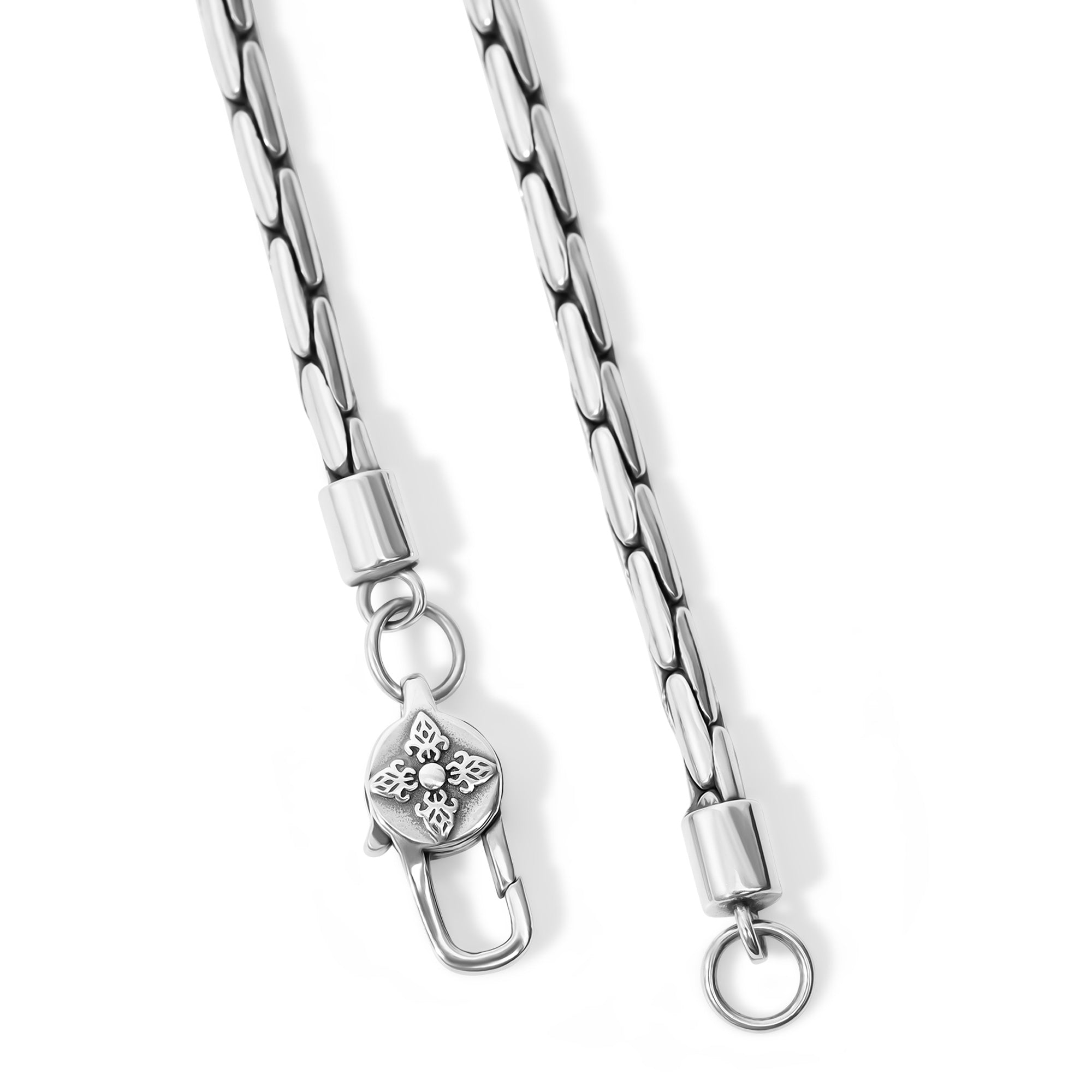 Alfo - Collar de cadena de plata de bambú