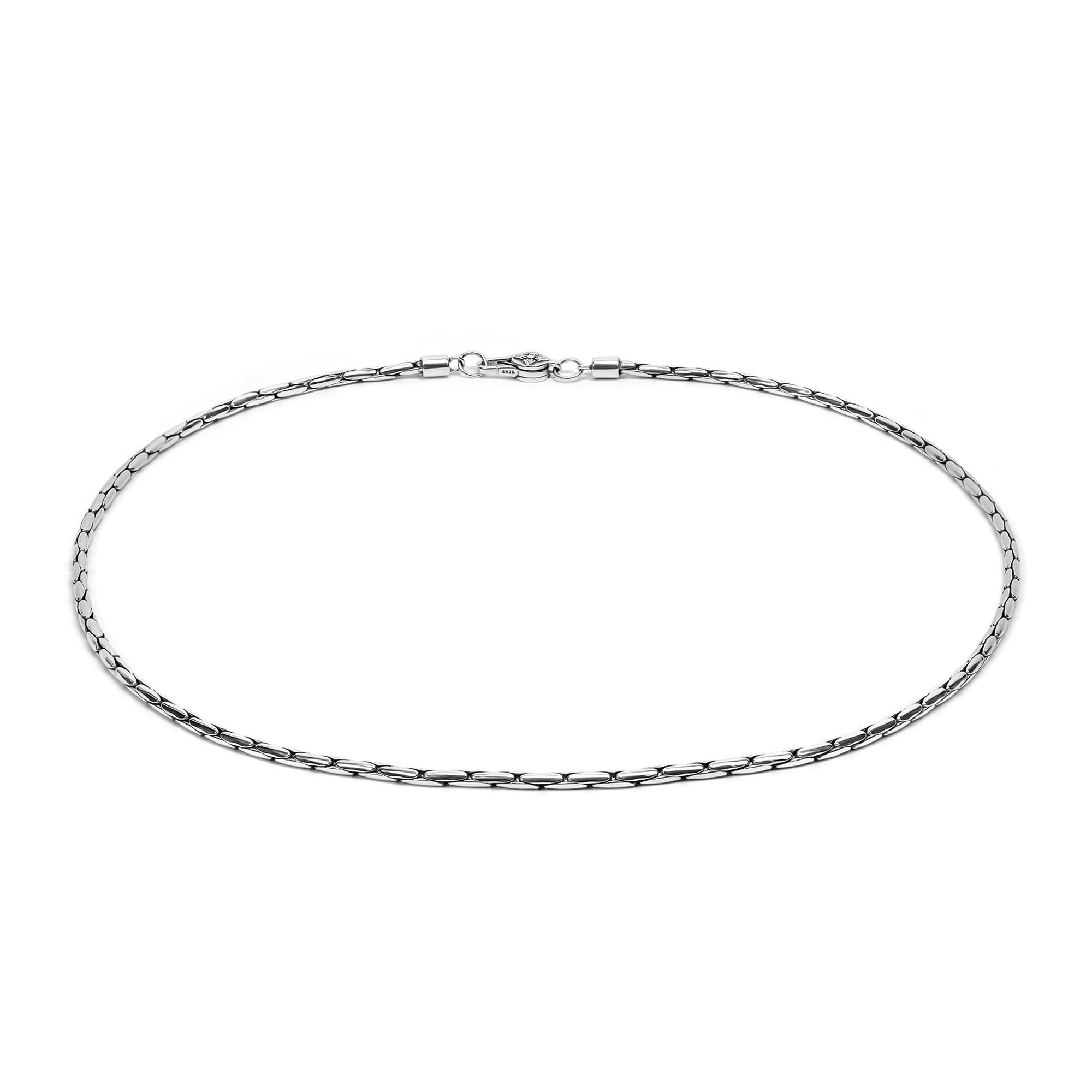 Alfo - Bambus Silber Kette Halskette