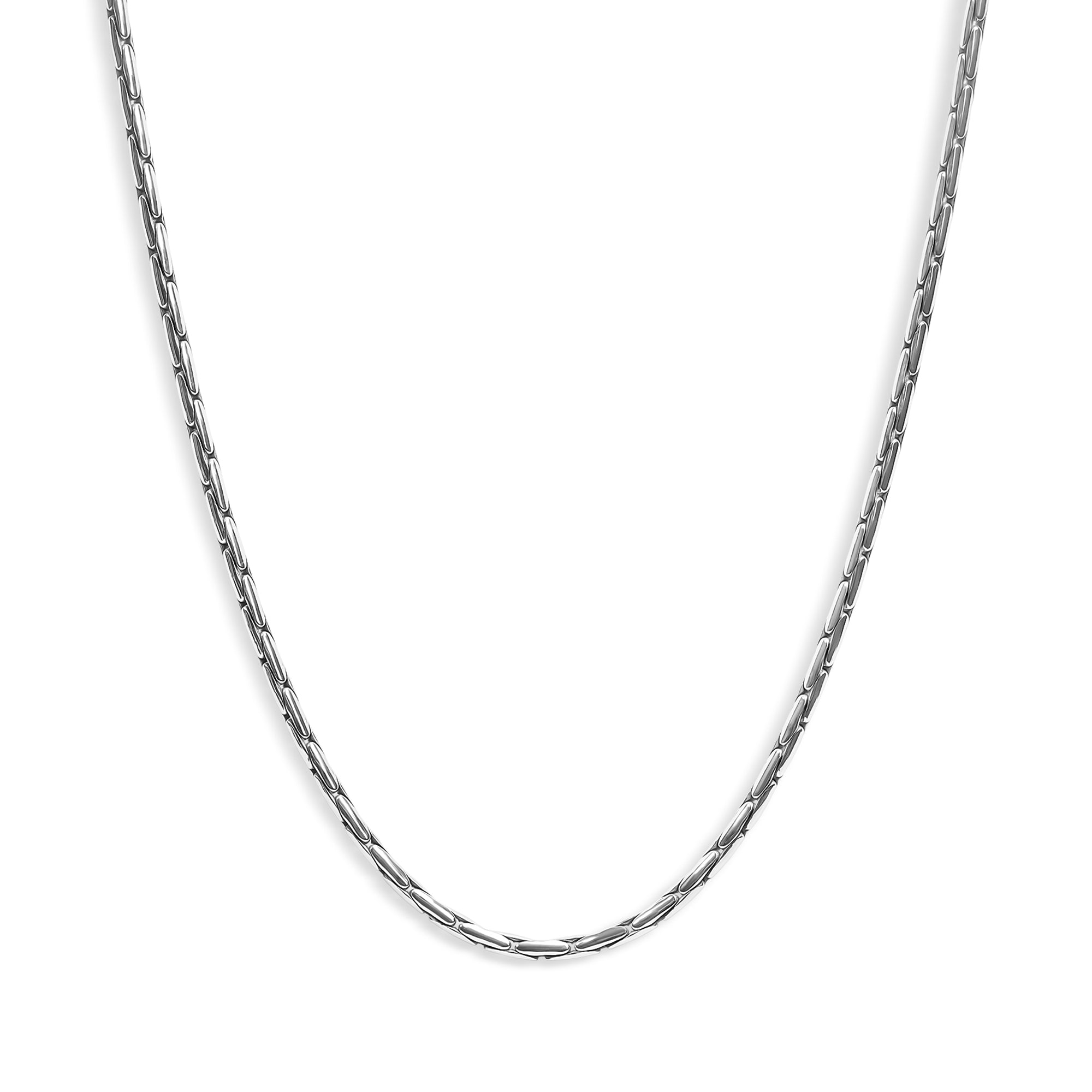 Alfo - Bambus Silber Kette Halskette