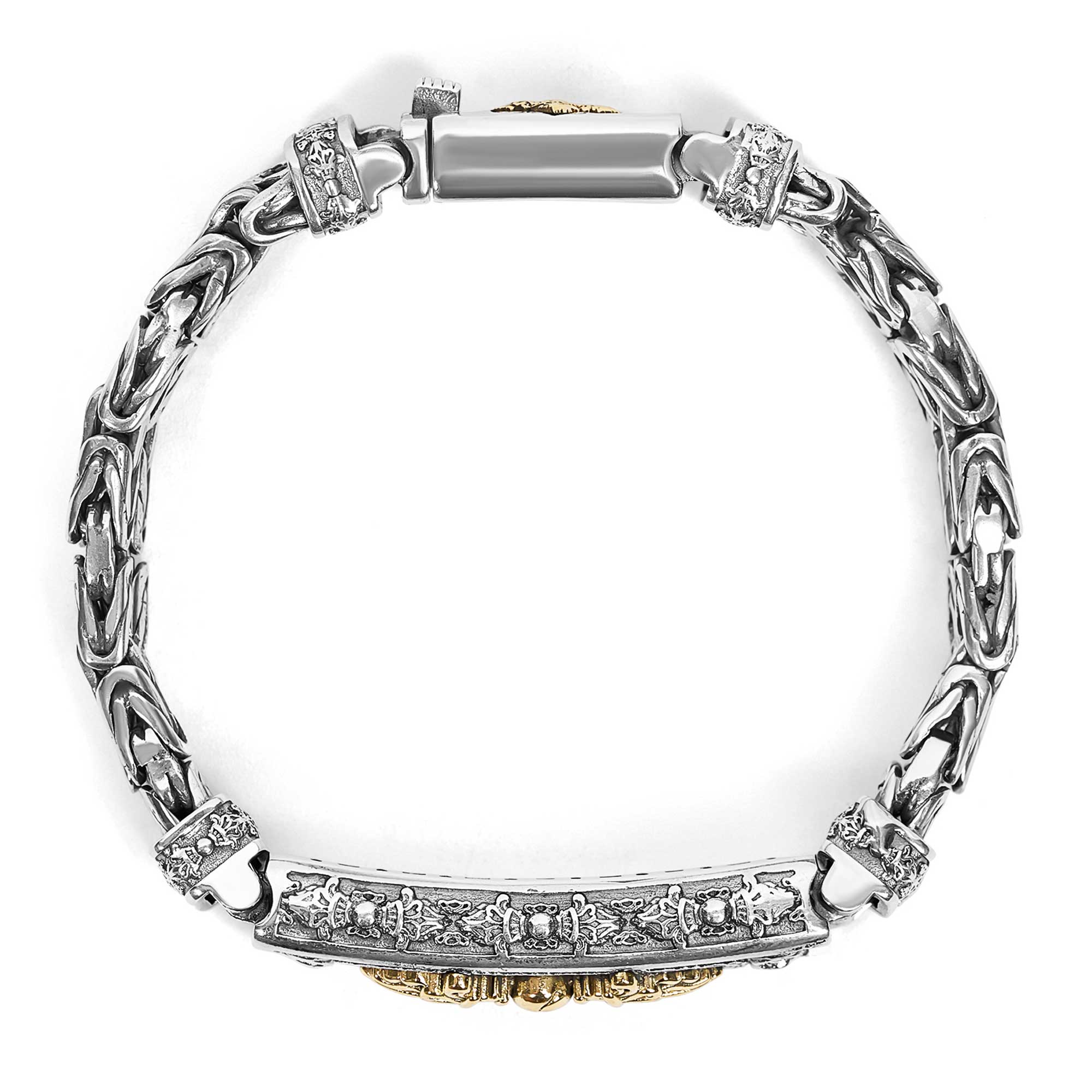 Poseidon - Silver Handmade Old Fashioned Bracelet