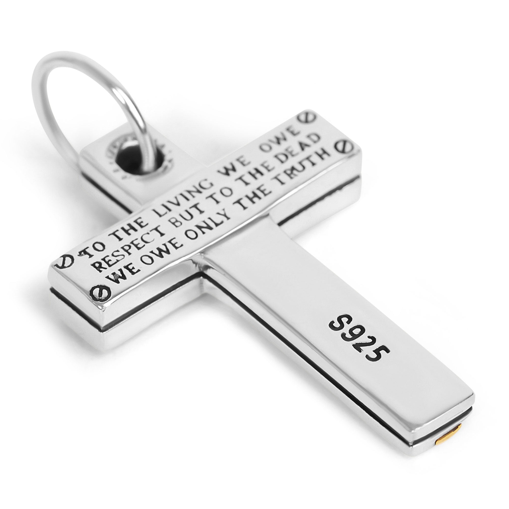 Salerno – Silberner Kreuz Buchstaben Anhänger