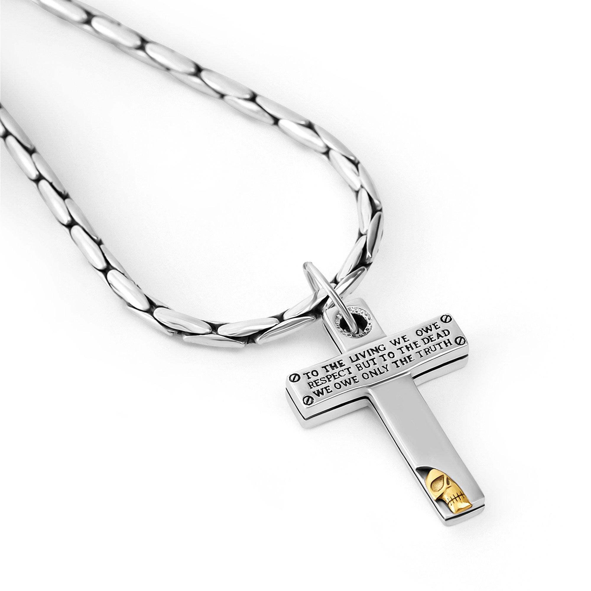 Salerno – Silberner Kreuz Buchstaben Anhänger