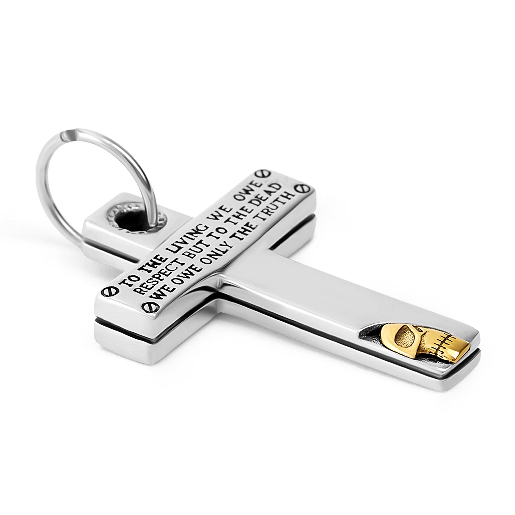 Salerno – Silberner Kreuz Buchstaben Anhänger