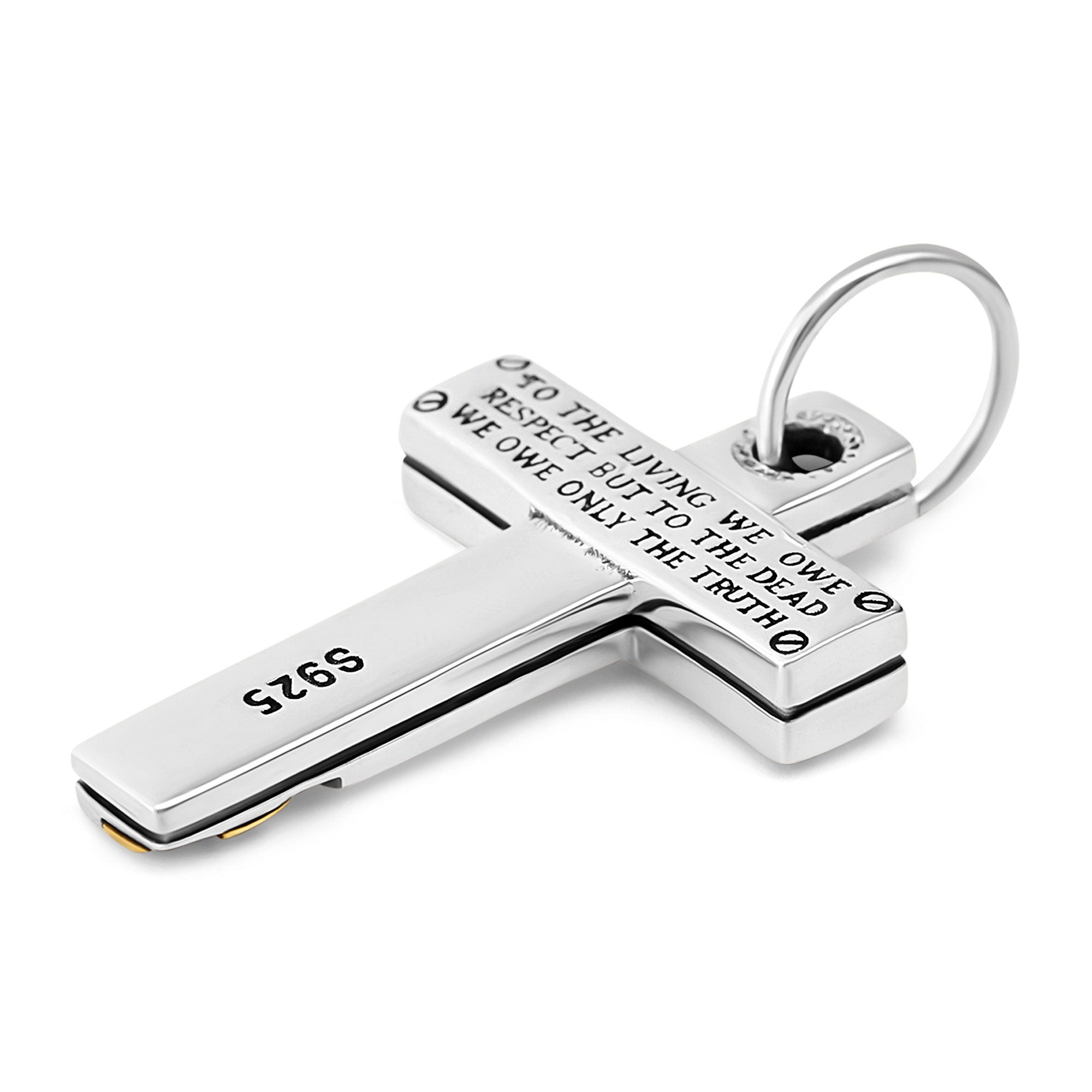 Salerno – Silberner Kreuz Buchstaben Anhänger
