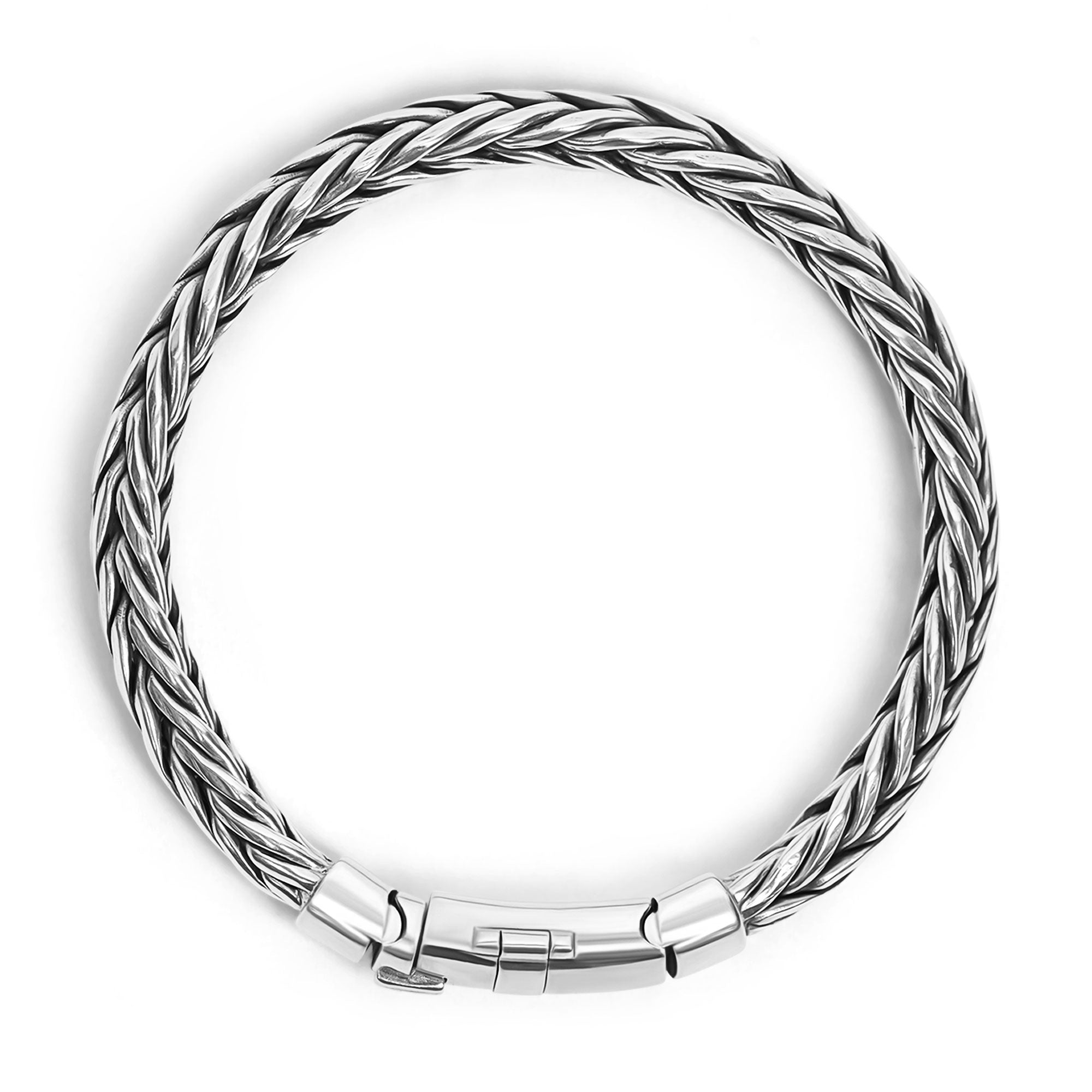 Lesi - Strak Gevlochten Zilveren Armband