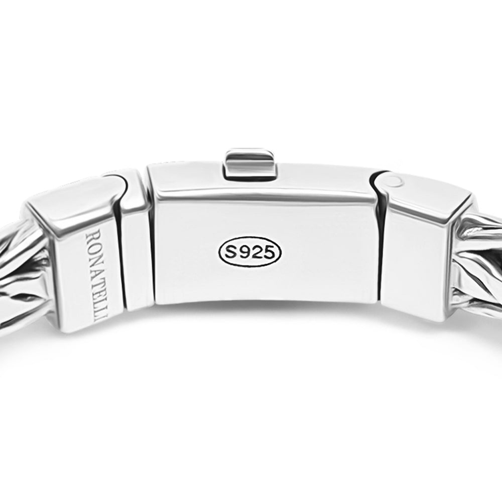 Lesi - Strak Gevlochten Zilveren Armband