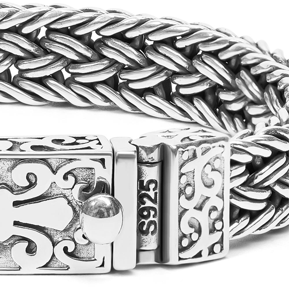 Marlo - Pulsera de cadena ancha tejida