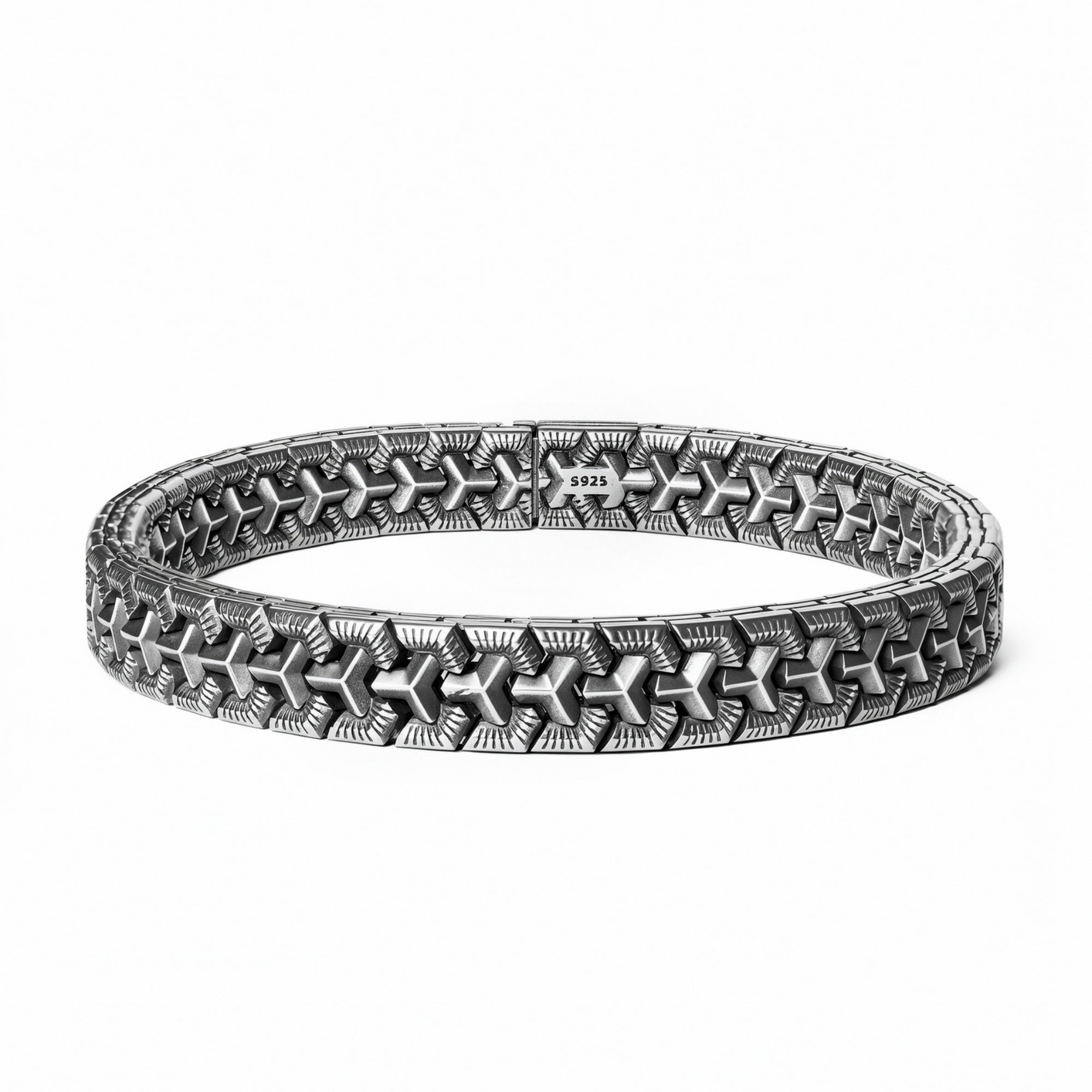 Vulcan - Bracelet à maillons en V en argent 925