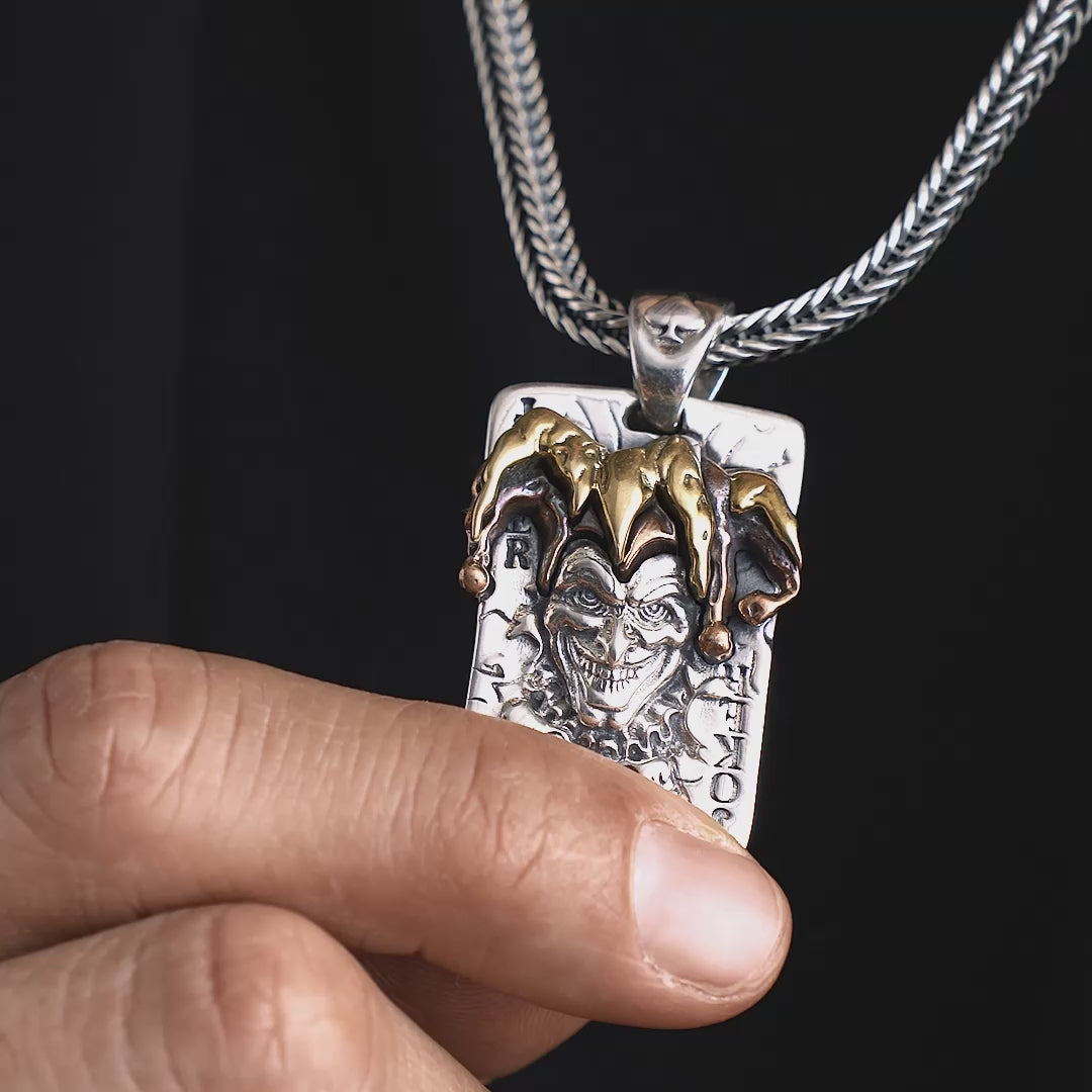 S925 Silver Handmade Joker Pendant Necklace For Men - Fabro
